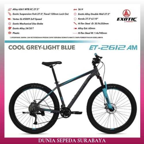 SEPEDA GUNUNG EXOTIC 2612 AM MTB MOUNTAIN BIKE SEPEDA GUNUNG PACIFIC,SEPEDA READY SEMUA WARNA - TERB