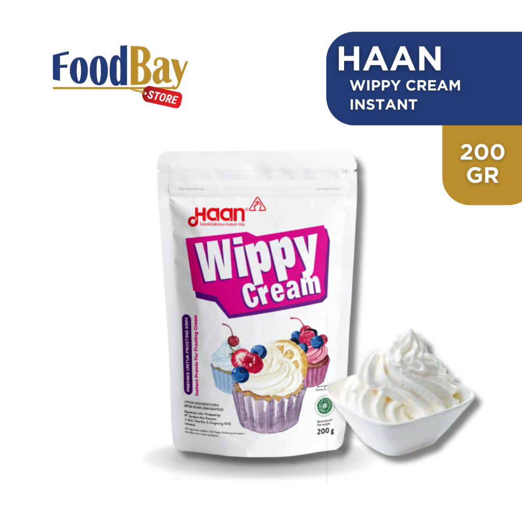 

HAAN WHIPPED CREAM / WIPPY CREAM INSTANT TOPPING POWDER 200gr [POUCH]