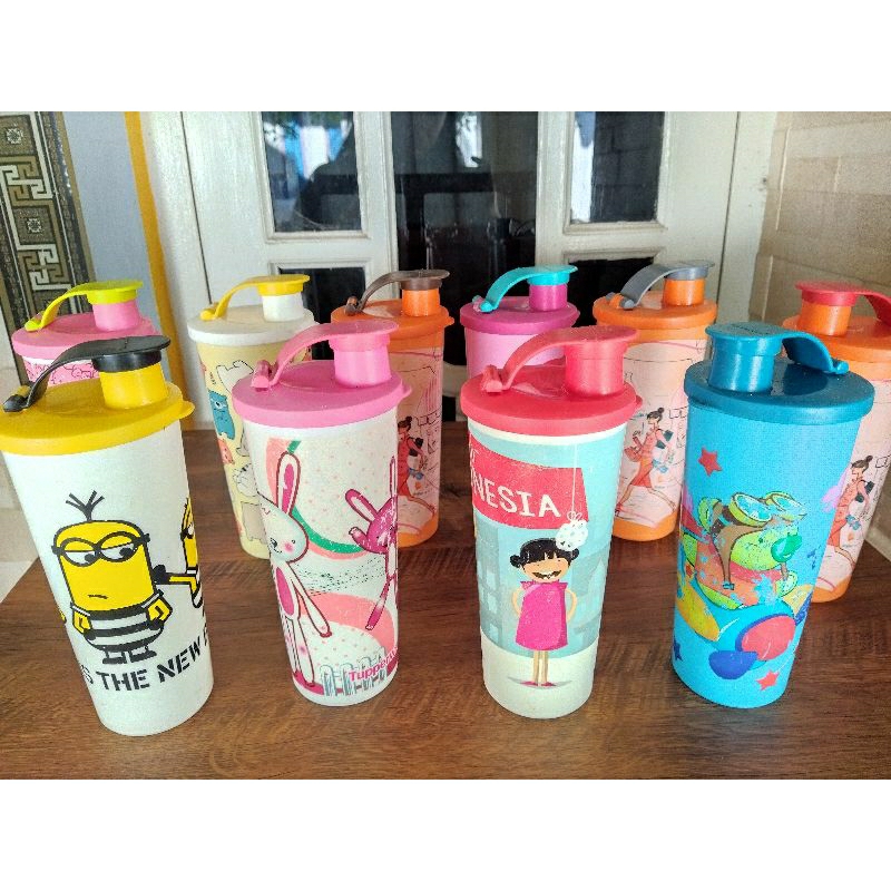 botol minum giant tumbler flip 500ml tupperware second preloved