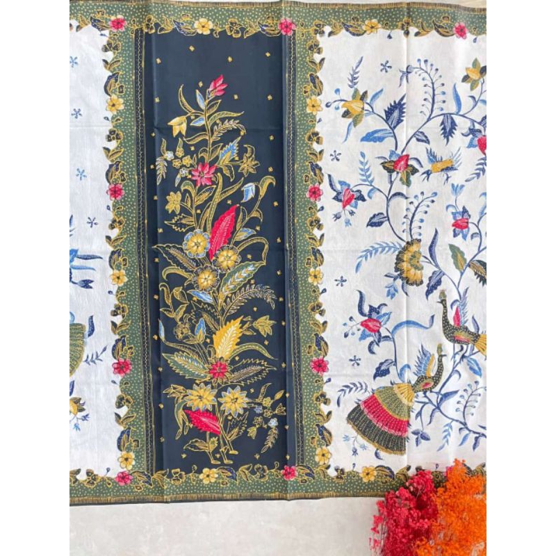 KAIN BATIK TULIS KHAS CIREBON TRUSMI BATIK FARIZA SARUNG KATUN WARNA CERAH