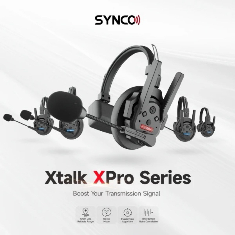 Synco X-Talk X5 Wireless Intercom System Single-Ear Headsets (2.4 GHz)