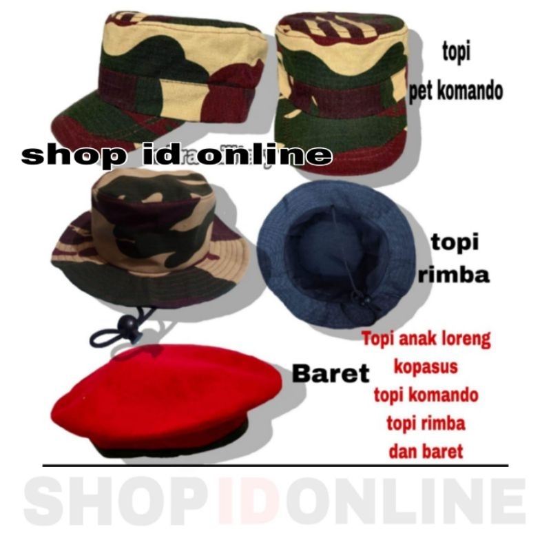 topi anak army motif loreng kopasus topi komando topi rimba dan baret