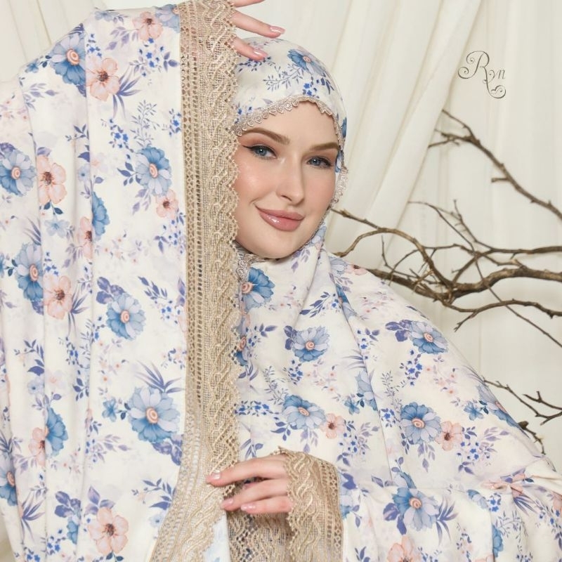 Ryn Rayyan Official | Mukena Rayyan Kaleena Series | Mukena Traveling Rayon Viscose import Super Jum