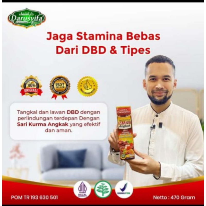

SARI KURMA MADU ANGKAK PLUS PROPOLIS JAMBU BIJI .. DEMAM/DBD 470 GRAM