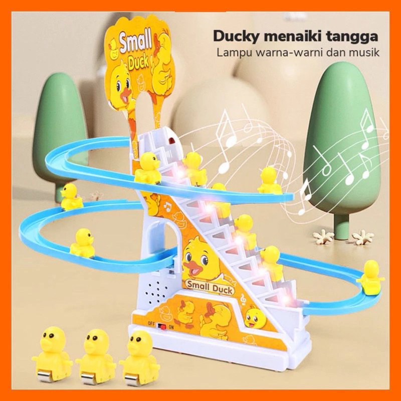MAINAN BEBEK NAIK TANGGA - MAINAN ANAK TRACK SELUNCUR BEBEK - BEBEK NAIK TANGGA BEBEK DLL