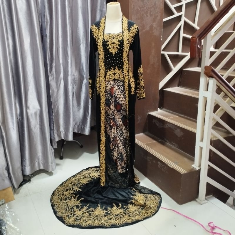 Kebaya Kutubaru Payet Kombinasi Mutiara 01 (NV)