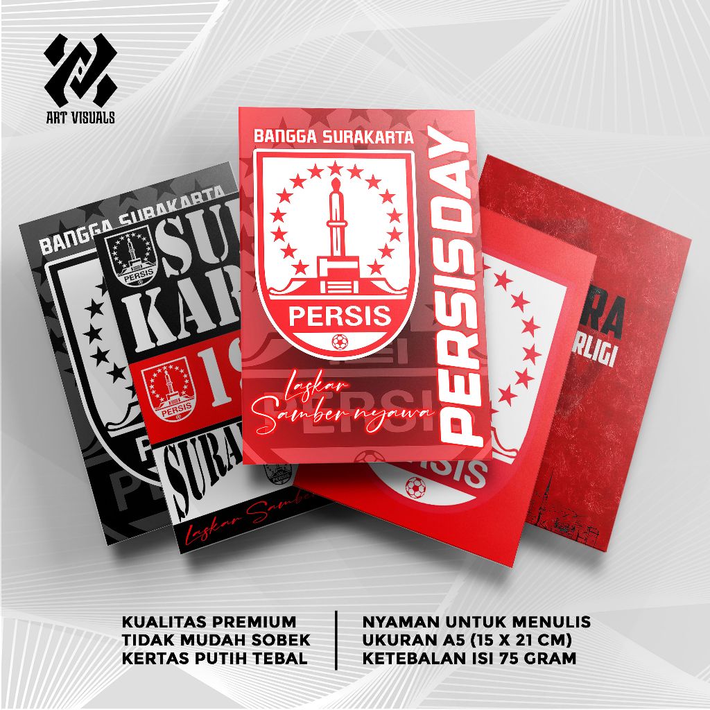 

Buku Tulis Custom Tema Sepakbola Persis Solo Terlengkap Termurah Model Bebas Pilih Foto / Buku Tulis Sekolah / Buku Catatan