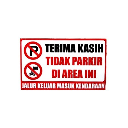

Sticker VINYL DILARANG PARKIR DI AREA INI Uk. 30 x 45 CM SIGN RAMBU K3