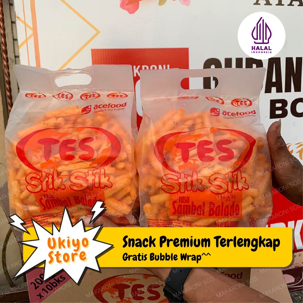 

UKIYO - TES STIK BALADO TERMURAH TERLENGKAP TERENAK GROSIR SNACK KILOAN 250 GRAM