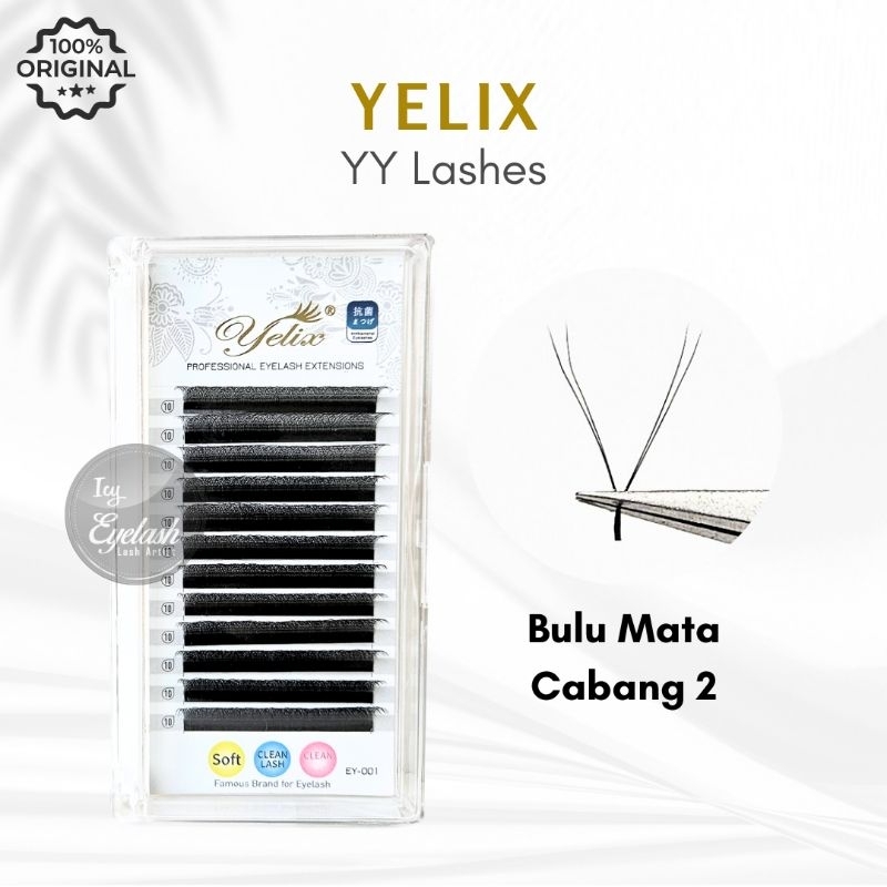 Yelix Y shape for eyelash extensions sangat lembut tebal dan ringan di mata tahan lama