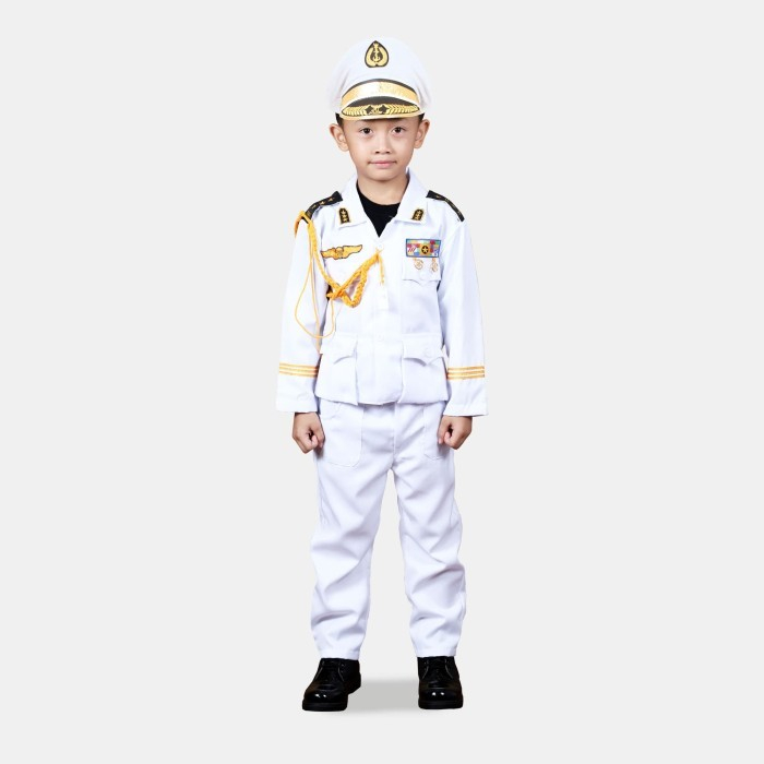 BAJU PROFESI ANAK PDH TNI ANGKATAN LAUT/TNI AL/KOSTUM ANAK KARNAVAL/TNI/SETELAN PROFESI ANAK