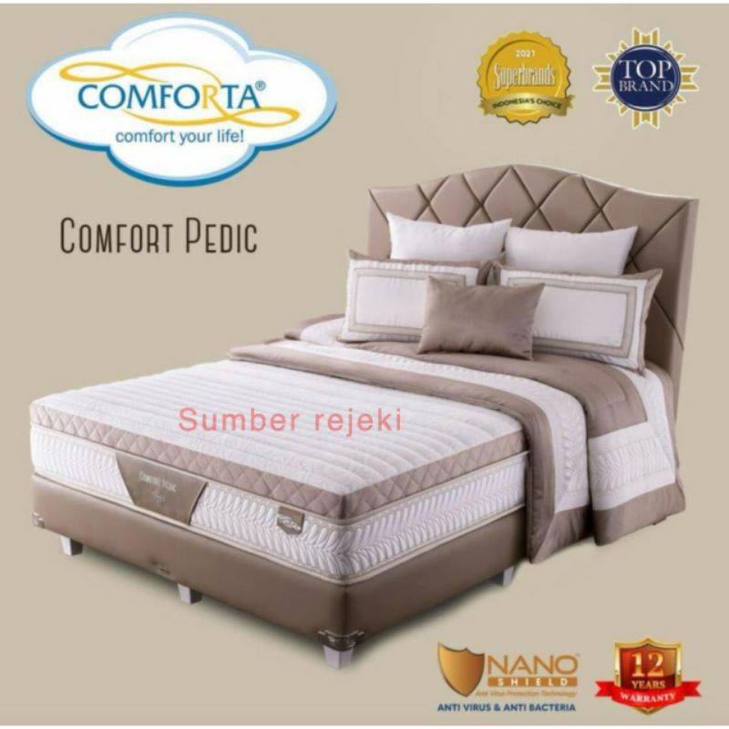 comforta comforta pedic 180 x 200 matras springbed fullset kasur spring bed full set 180x200