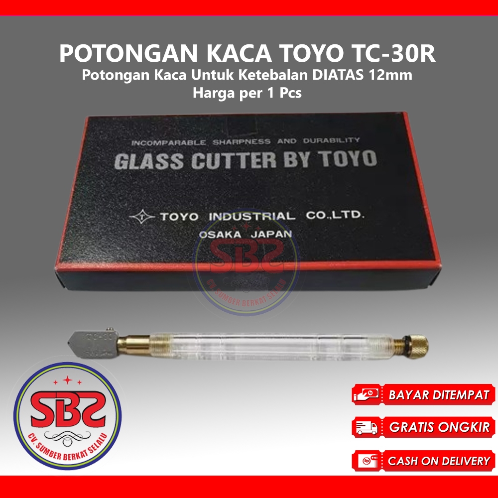 TOYO Pemotong Kaca Toyo TC30R TC-30R Asli Alat Pemotong Kaca Original Toyo TC30R Glass Cutter Pisau