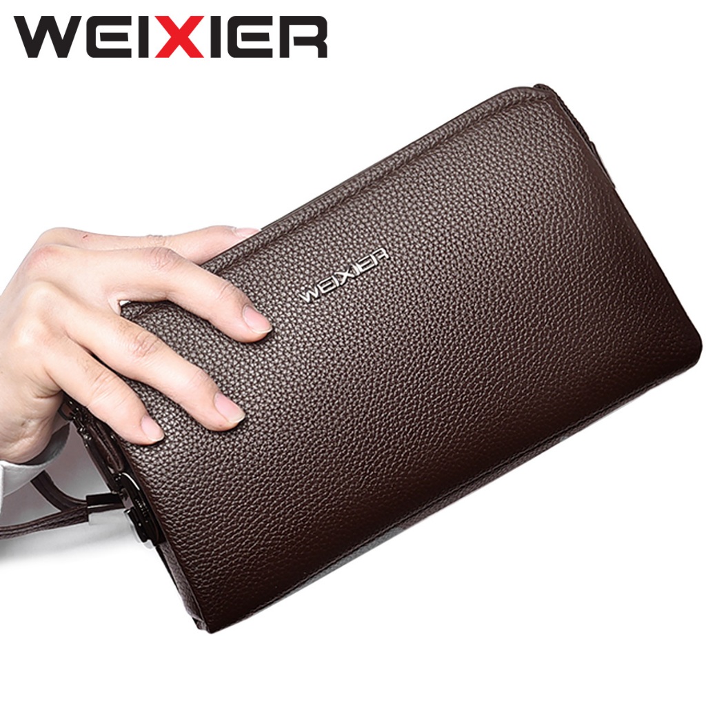 WEIXIER W125 Tas Tangan Kulit Pria Clutch Handbag Anti Maling WX-OS