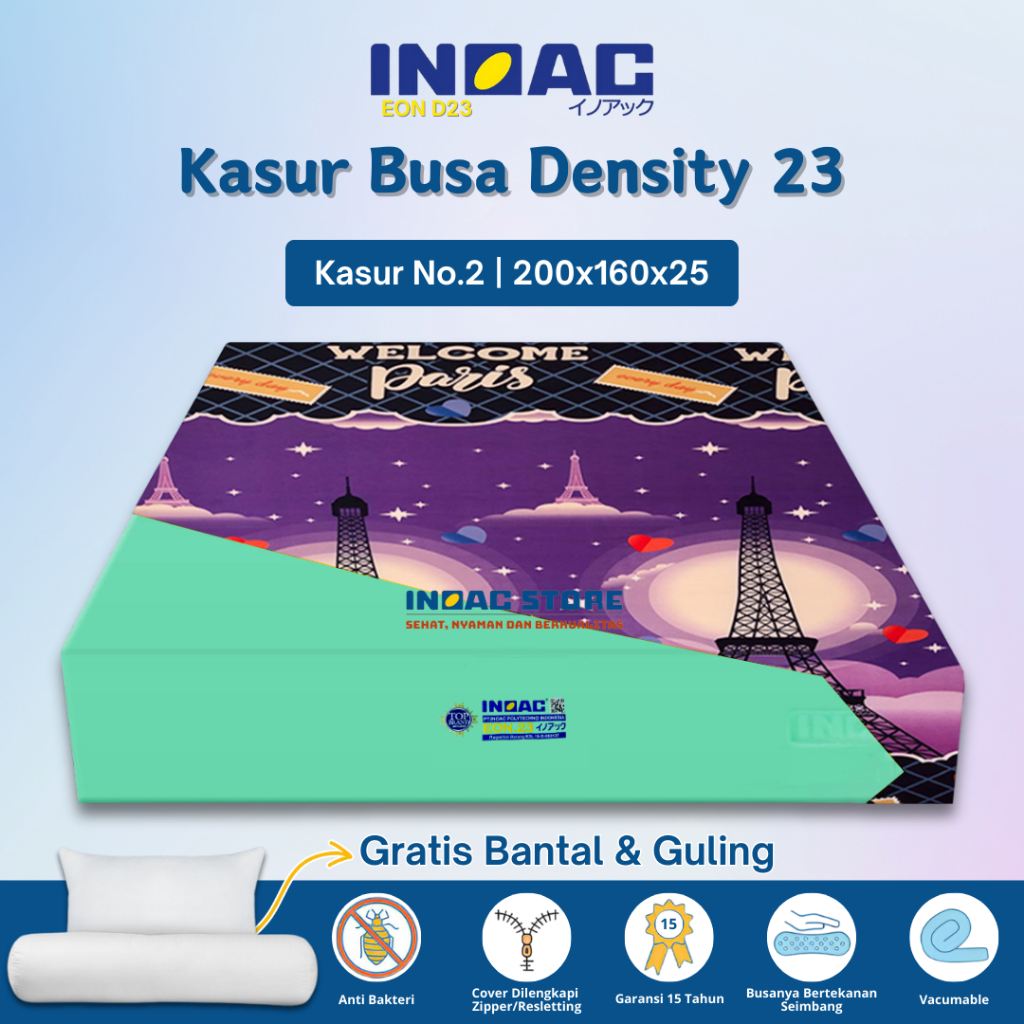 (200x160x25) Kasur Busa INOAC Asli No 2 Tebal 25 cm Garansi 20 Tahun Original Murah By Inoac Store