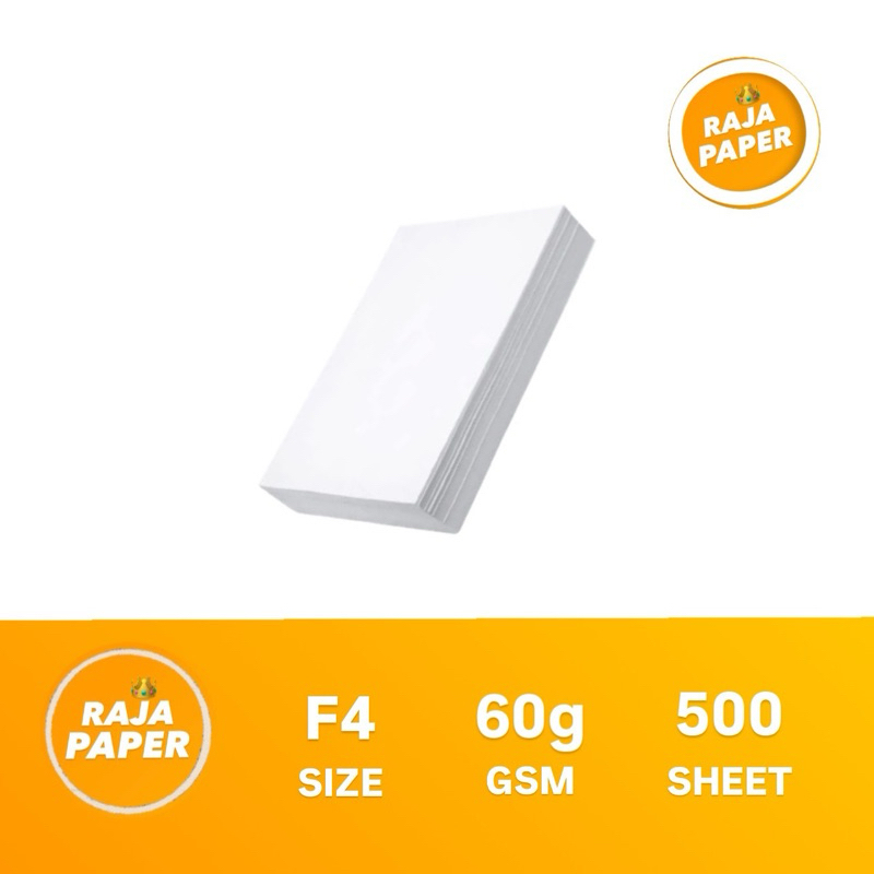 

Kertas HVS 60 Gsm F4 500 Lembar . ( 215 Mm x 330 Mm ) / ( 21.5 Cm x 33 Cm ) , 60 Gr / 60 Gram , 1 Rim / 500 Lbr / 500 Pcs , Kertas Print , Kertas Fotocopy , Fotocopy Paper , Kertas Photocopy .