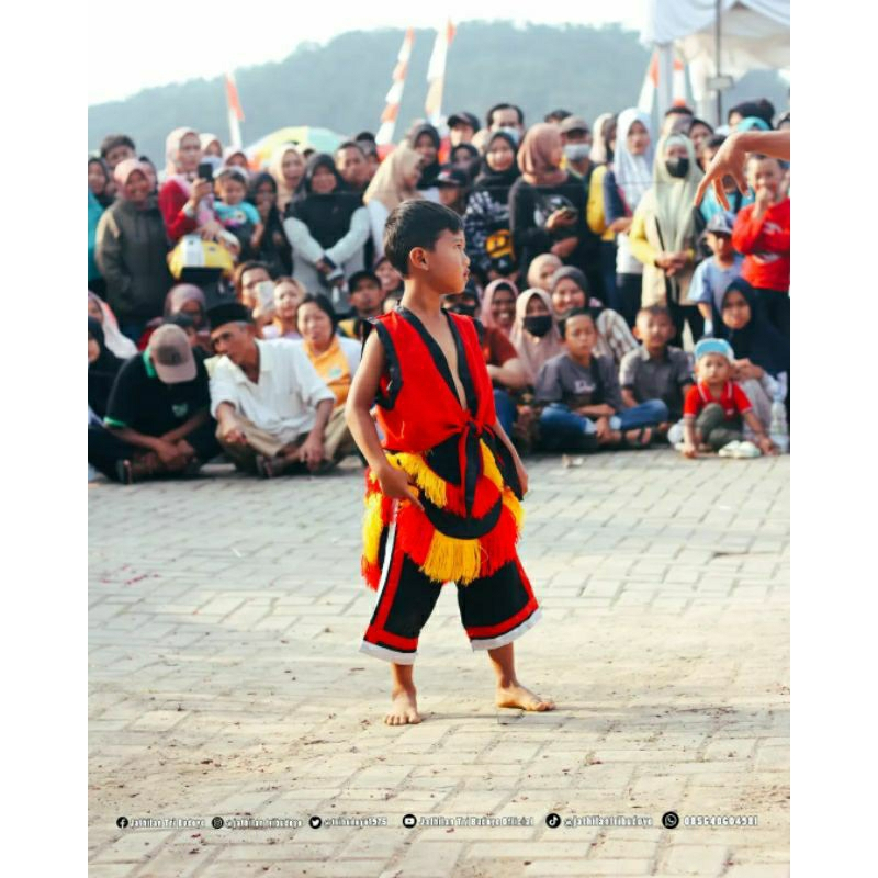 Setelan Bujang Ganong Anak Set Embong / Rompi Dan Celana Bujang Ganong Ganongan Anak