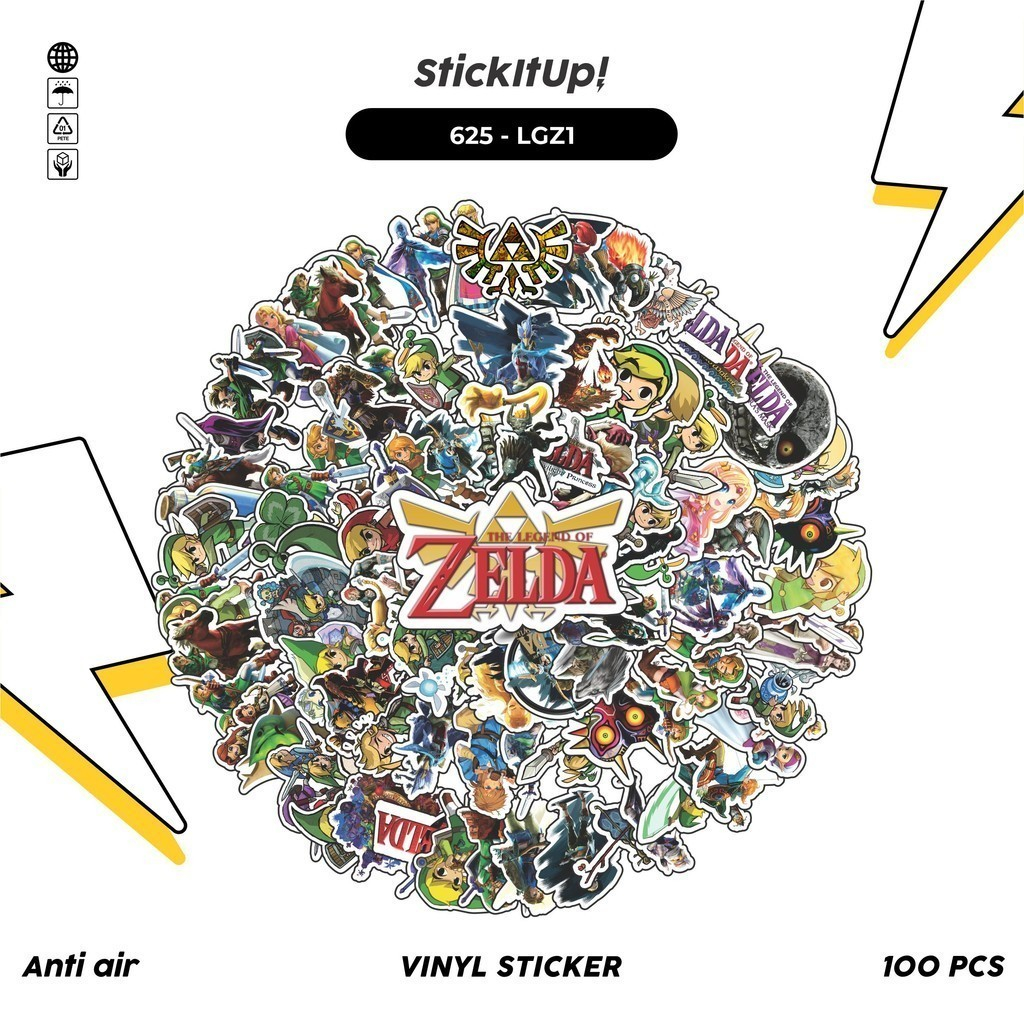 

COD 100 Pcs Stiker The Legend of Zelda Series 1 Lucu Anti Air Untuk Dekorasi Notebook Sepeda Skateboard Handphone DIY