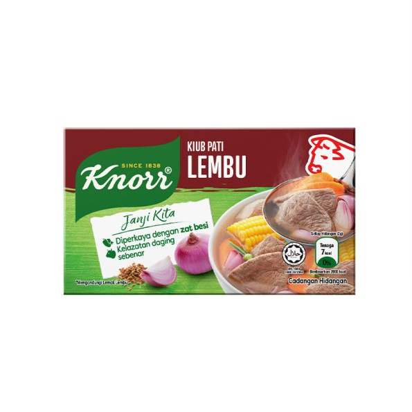 

Knorr Beef Cubes / Kaldu Klub Pati Lembu Isi 6 Cubes Bubuk Kaldu Sapi