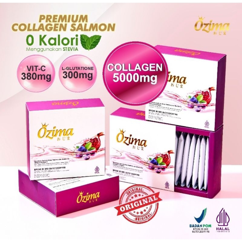 Ozima Gluta |  Collagen Drink | Minuman Serbuk Kolagen Rasa Delima dan Blueberry