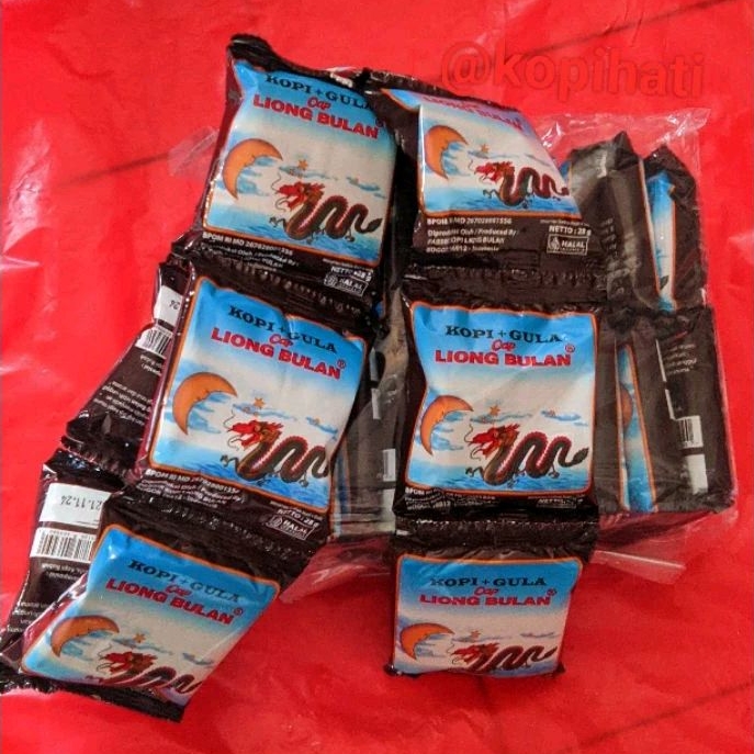 

2 Pack Kopi Liong Bulan Kopi+Gula Isi 40 Pcs Original