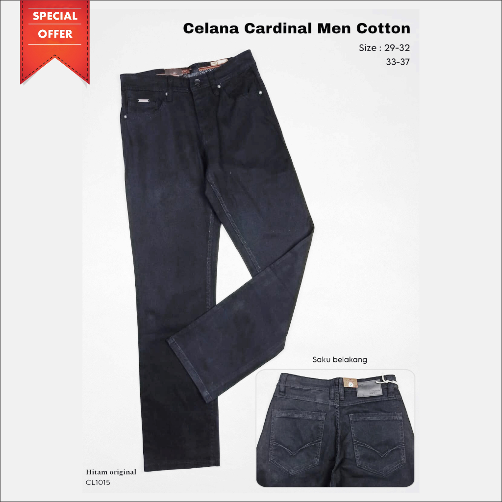 Cardinal Celana Panjang Hitam Pria