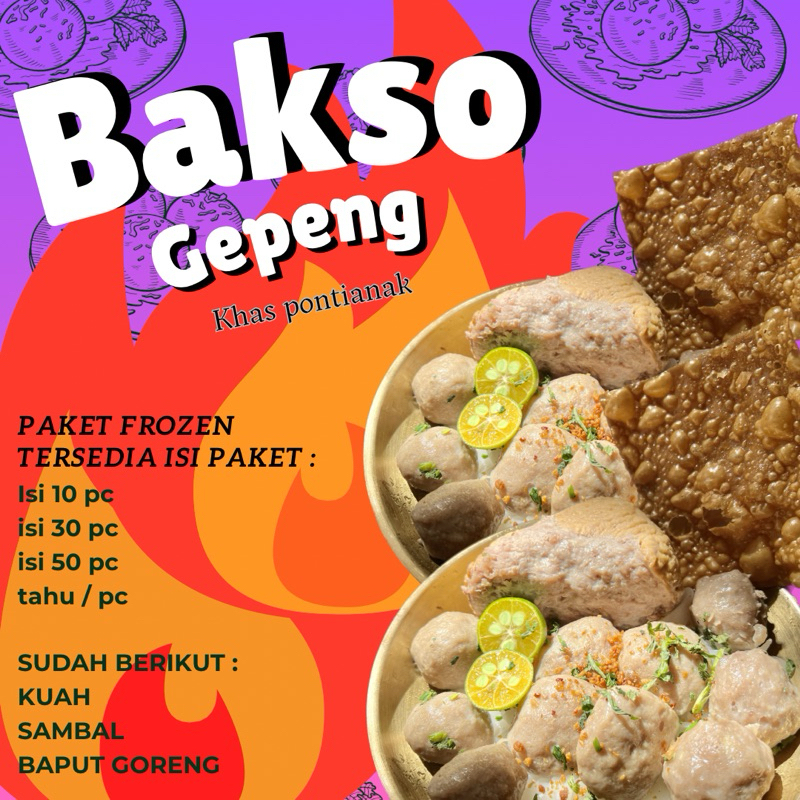

Bakso gepeng Kocen homemade premium isi 30 pc