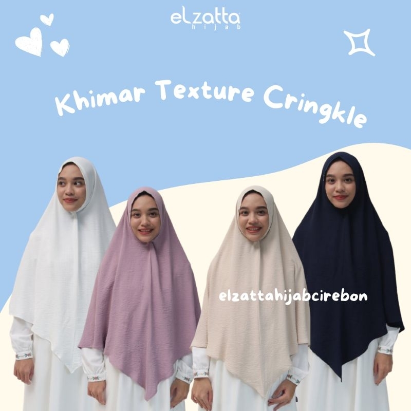 ELZATTA KHIMAR SYAR'I KERUDUNG HIJAB JILBAB INSTAN JILBAB LANGSUNGAN KHIMAR TEKTURE CRINKLE SYAR'I J