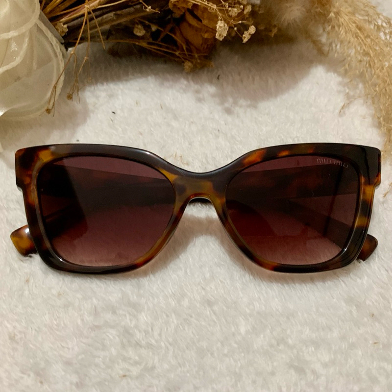 [Merveille] Kacamata Hitam Wanita Fashion Korea Cat Eye Leopard - Kacamata Bingkai Besar