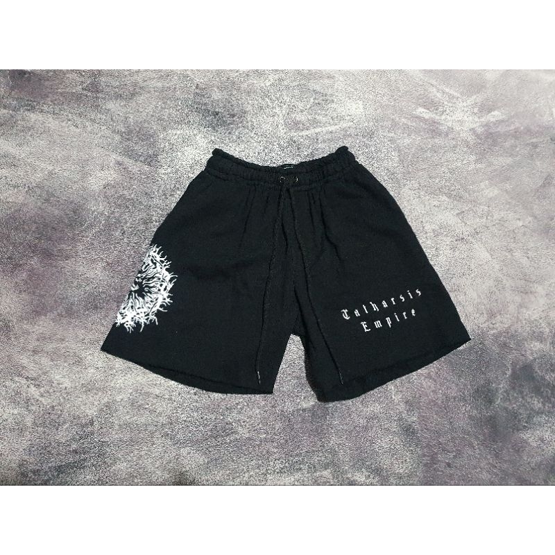 CATHARSIS REBORN MISAE UNFINISHED SWEAT SHORTS ORIGINAL CELANA PENDEK EMPIRE BIMO PD SHORT PICKY PIC