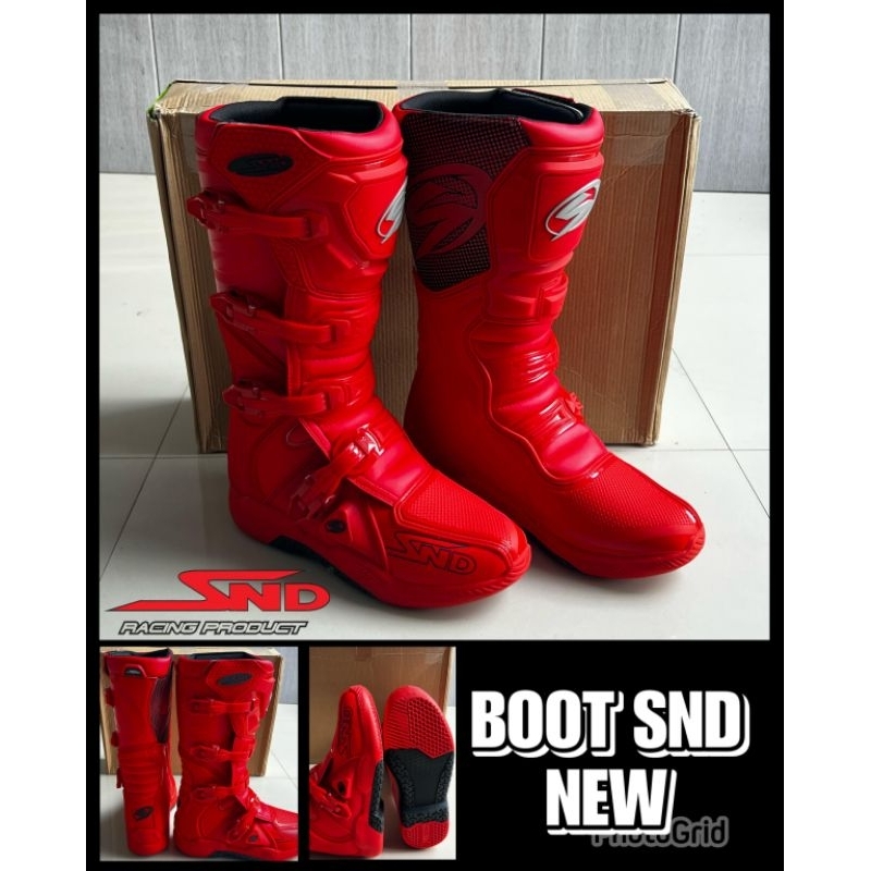 sepatu cross SND NEW 2024 RED COLOUR