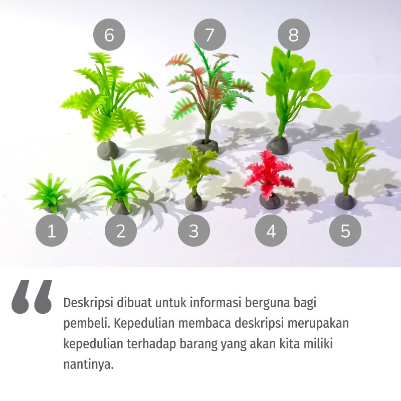 Miniatur Tanaman Hutan Hujan Maket Aquascape Terrarium Diorama B36