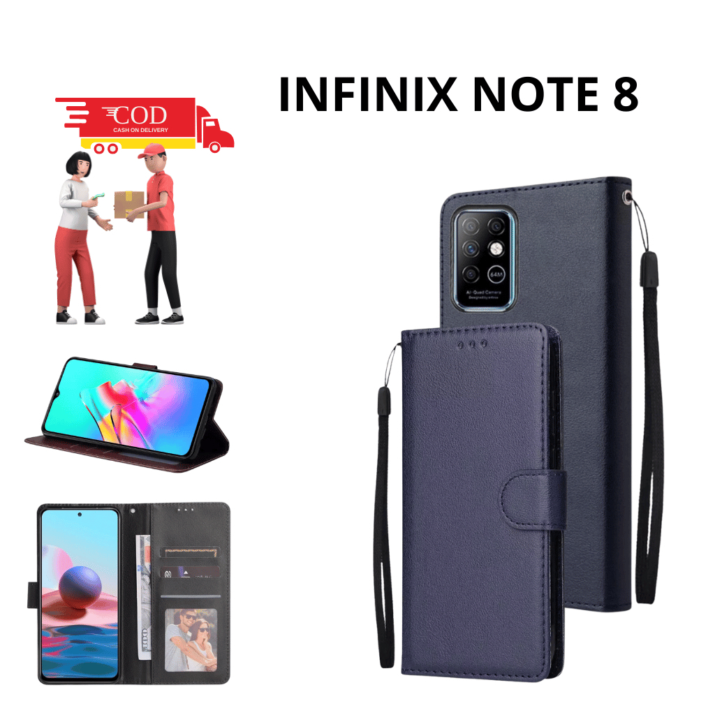 CASE HP INFINIX NOTE 8 CASE DOMPET FLIP CASE WALLET FLIP LEATHER CASE PREMIUM-FLIP WALLET