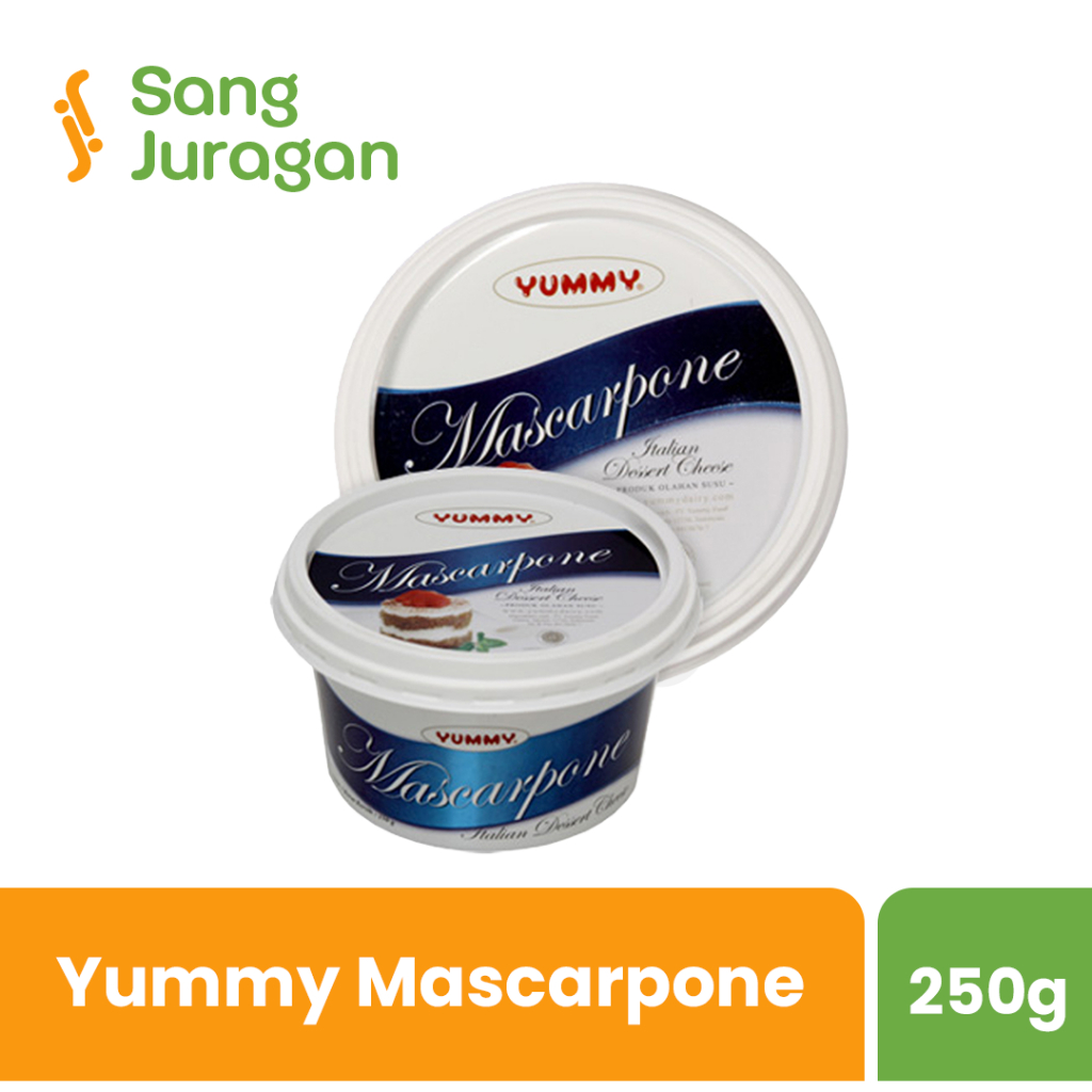 

Yummy Mascarpone Cheese 250 gr / Keju Mascarpone / Krim Keju / Cream Keju