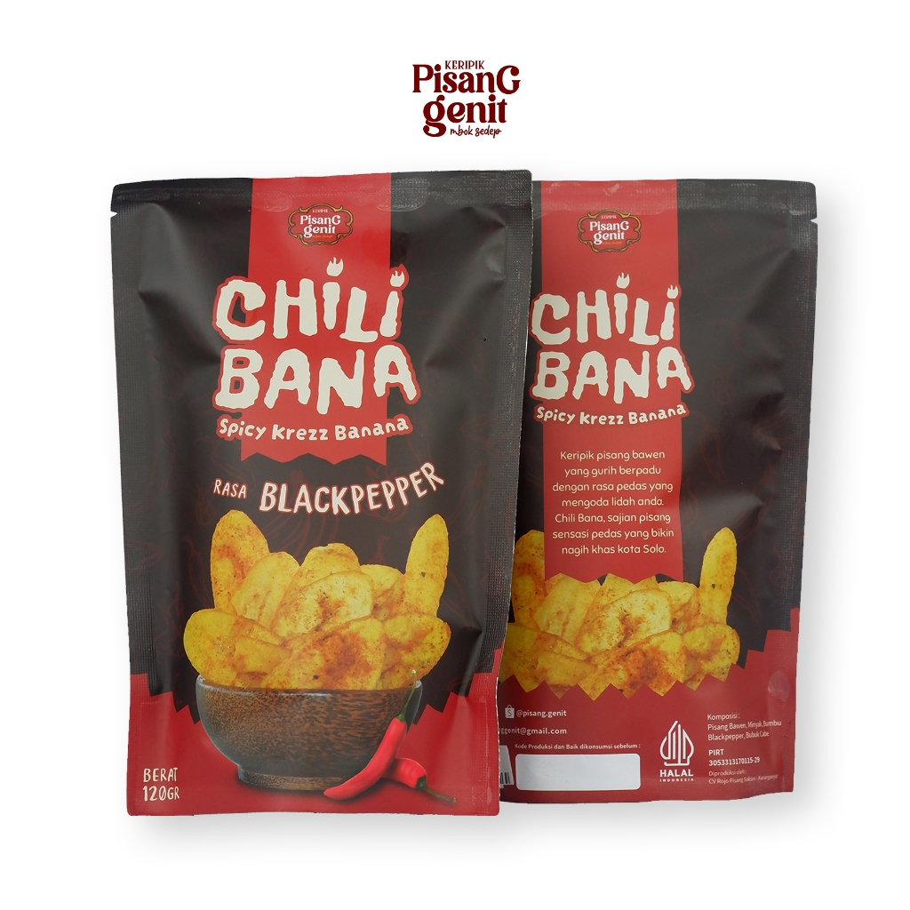 

Chili Bana Blackpaper I Keripik Pisang Manis-Pedas