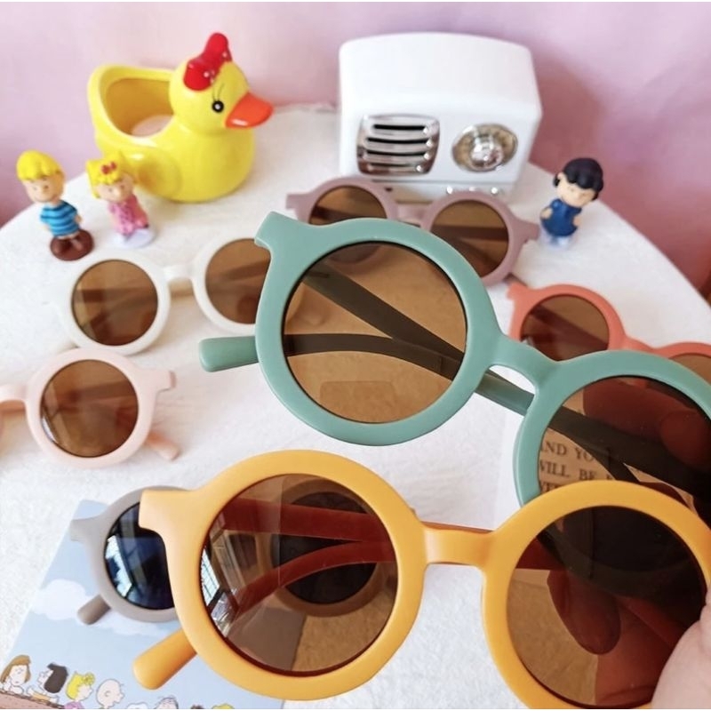 Kacamata Anak Bulat / Kacamata Hitam / Kacamata Bulat Unisex