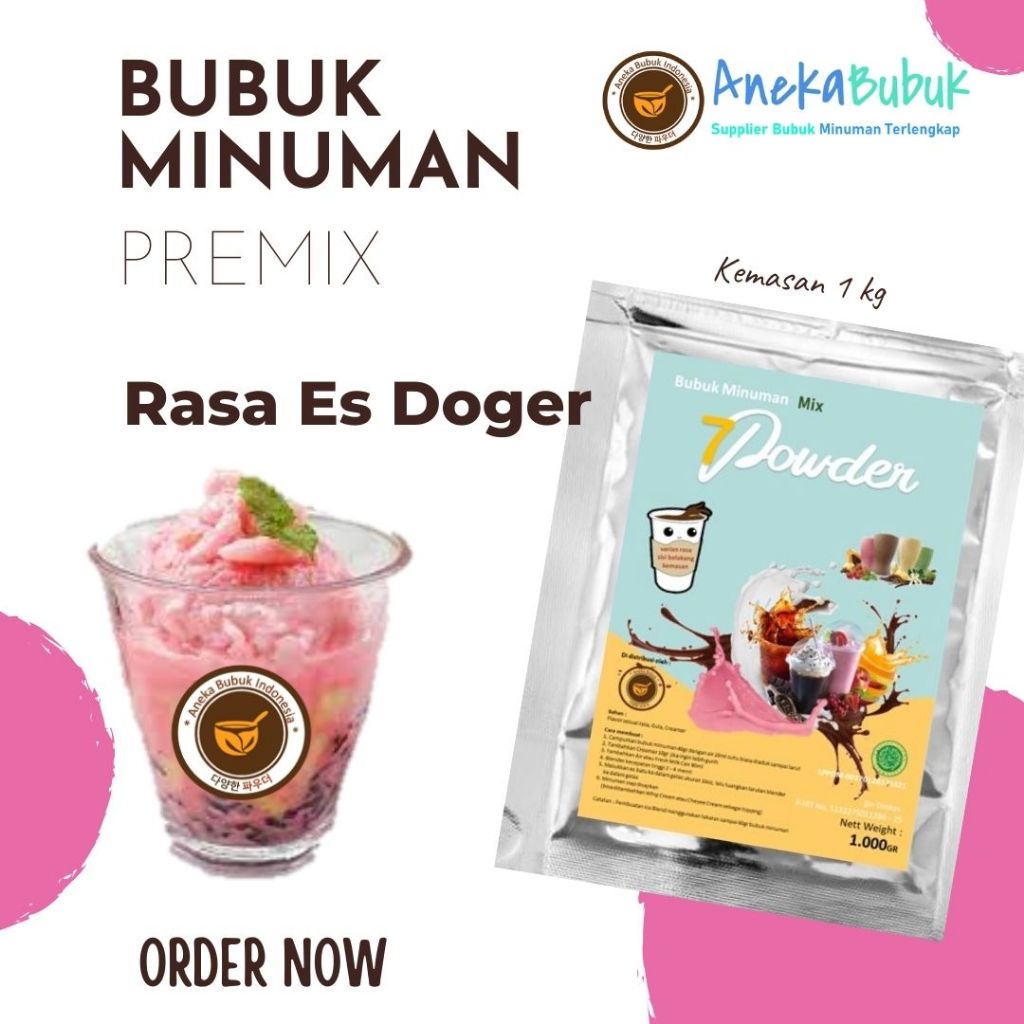 

Bubuk Minuman Rasa Es Doger 1Kg Untuk Minuman Kekinian dan Es Akuarium
