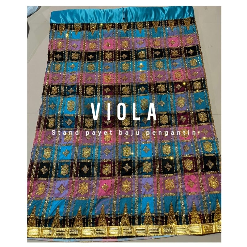 Sarung Pengantin Bugis sepasang - BIRU TURKISH