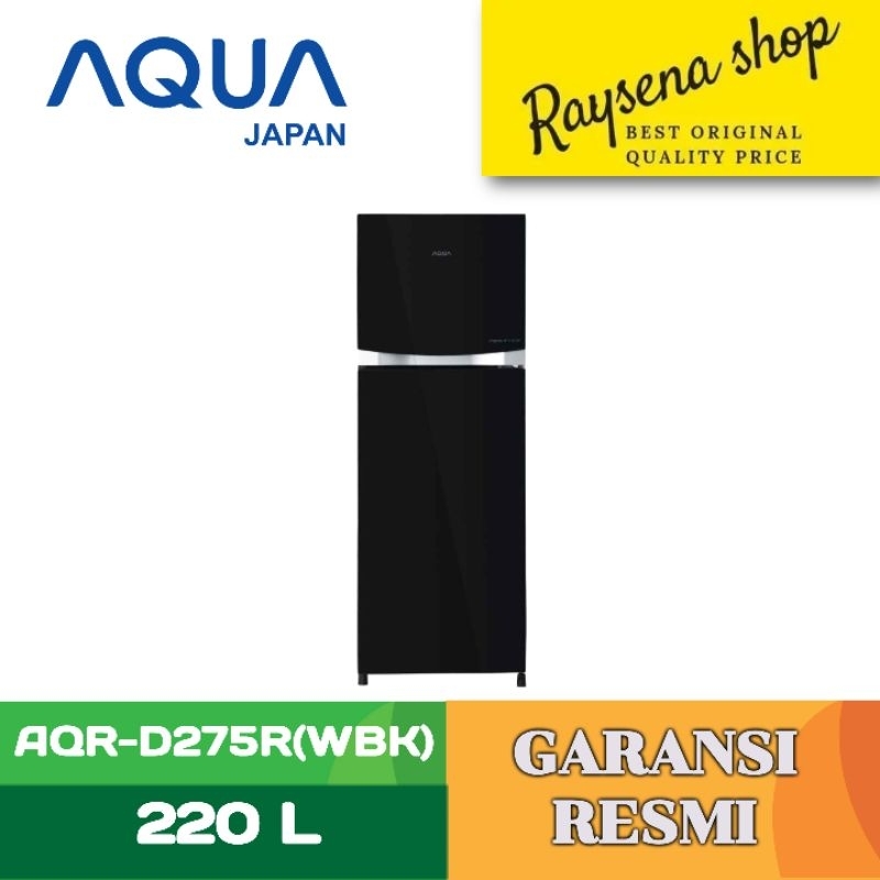 AQUA KULKAS 2 PINTU KECIL SMALL 2 DOOR REFRIGERATOR AQR-D275R(WBK)