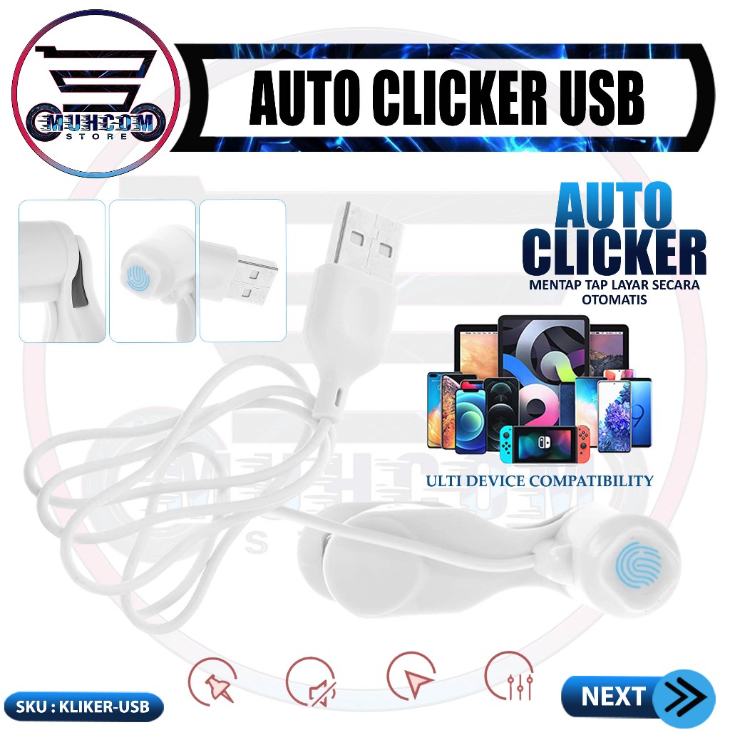 USB Auto Clicker Alat Tap Tap Pengklik Klik Layar Otomatis Smart Tapper Screen Clicker Automatic Kli