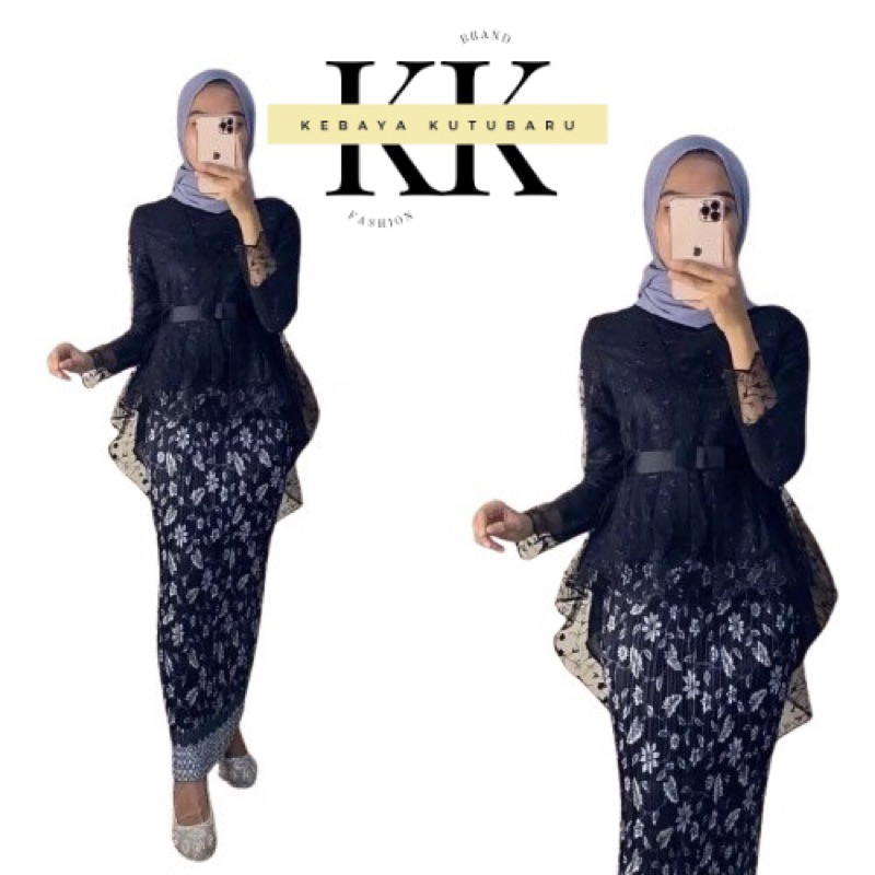 TERMURAH SETELAN KEBAYA AURORA TULLE ROK PLUS ROK PLISKET UNTUK ACARA PESTA / WISUDA / lamaran / per