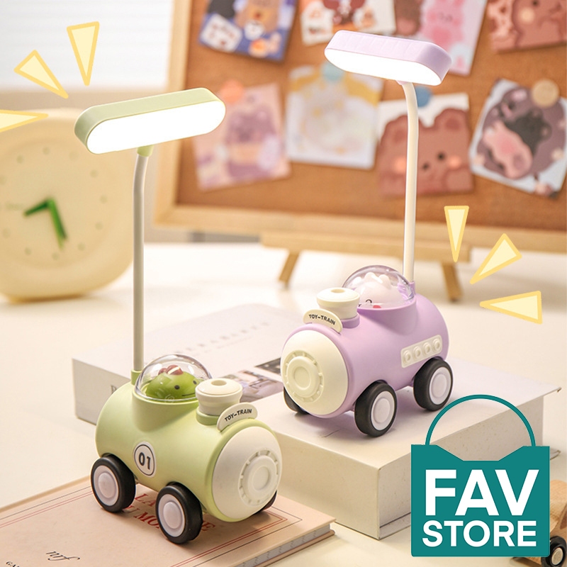 Lampu Belajar Aesthetic Model Mobil - Lampu Meja Unik Rechargeable - Lampu Meja Aesthetic Anak