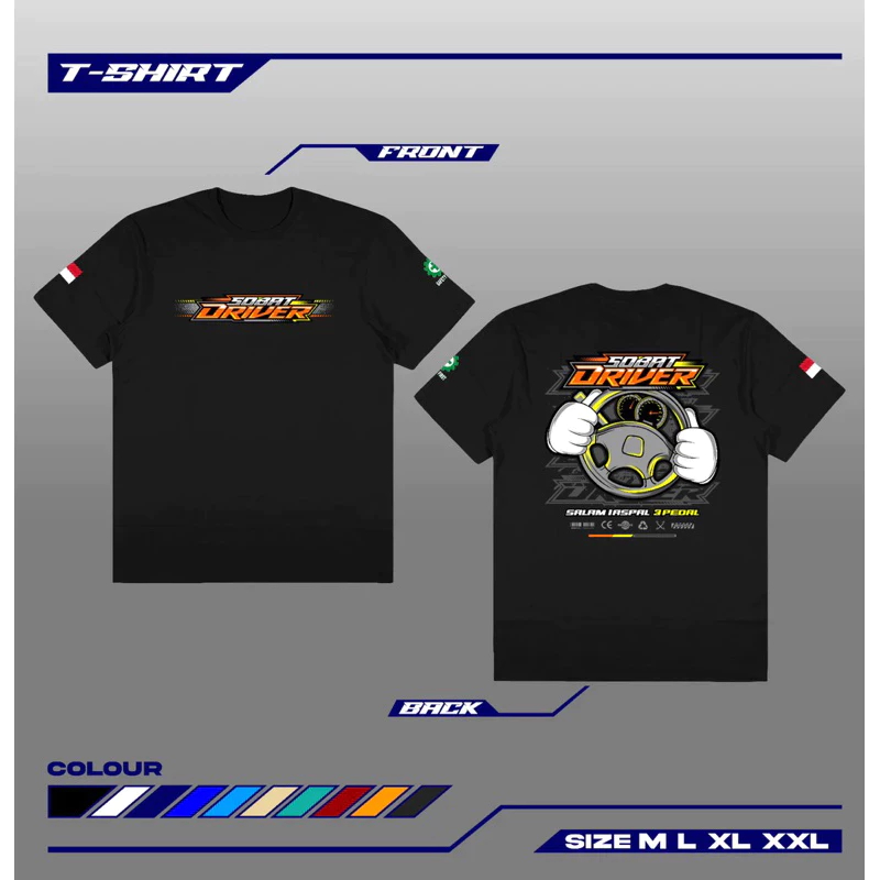 BAJU KAOS SOBAT DRIVER SALAM SATU ASPAL 3 PEDAL BAJU DRIVER MUDA KAOS KATA KATA