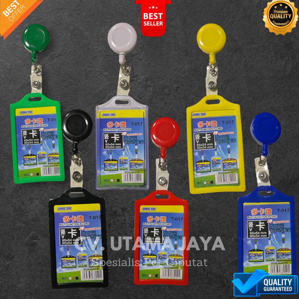 

ID CARD Polos Name Tag Yoyo Tanda Pengenal Lanyard Rubber Plastik Lentur