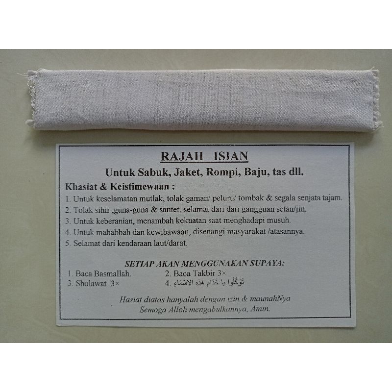 RAJAH ISI SABUK/JAKET