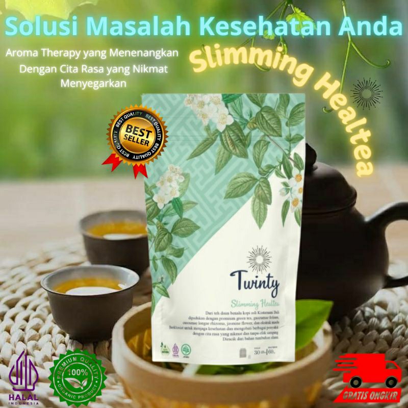 

Twinty Slimming Healtea / Teh Pelangsing / Teh Kesehatan / Teh Diet / Teh Herbal / Teh Diet Sehat