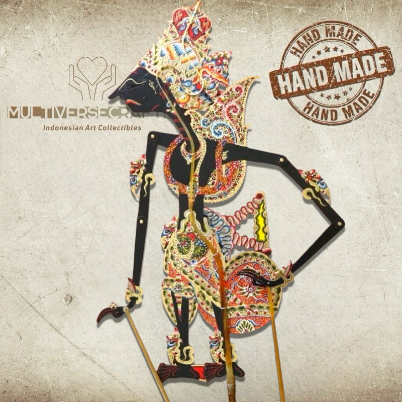 MULTIVERSECRAFTID Wayang Alusan Kresna Krisna Kulit Kerbau Bahan Premium Kulit Asli Ukuran Pentas Pe