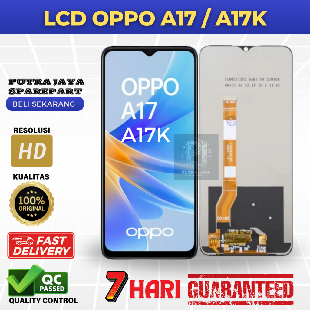 LCD TOUCHSCREEN OPPO A17 OPPO A17K / LCD OPPO A17K A17 ORIGINAL