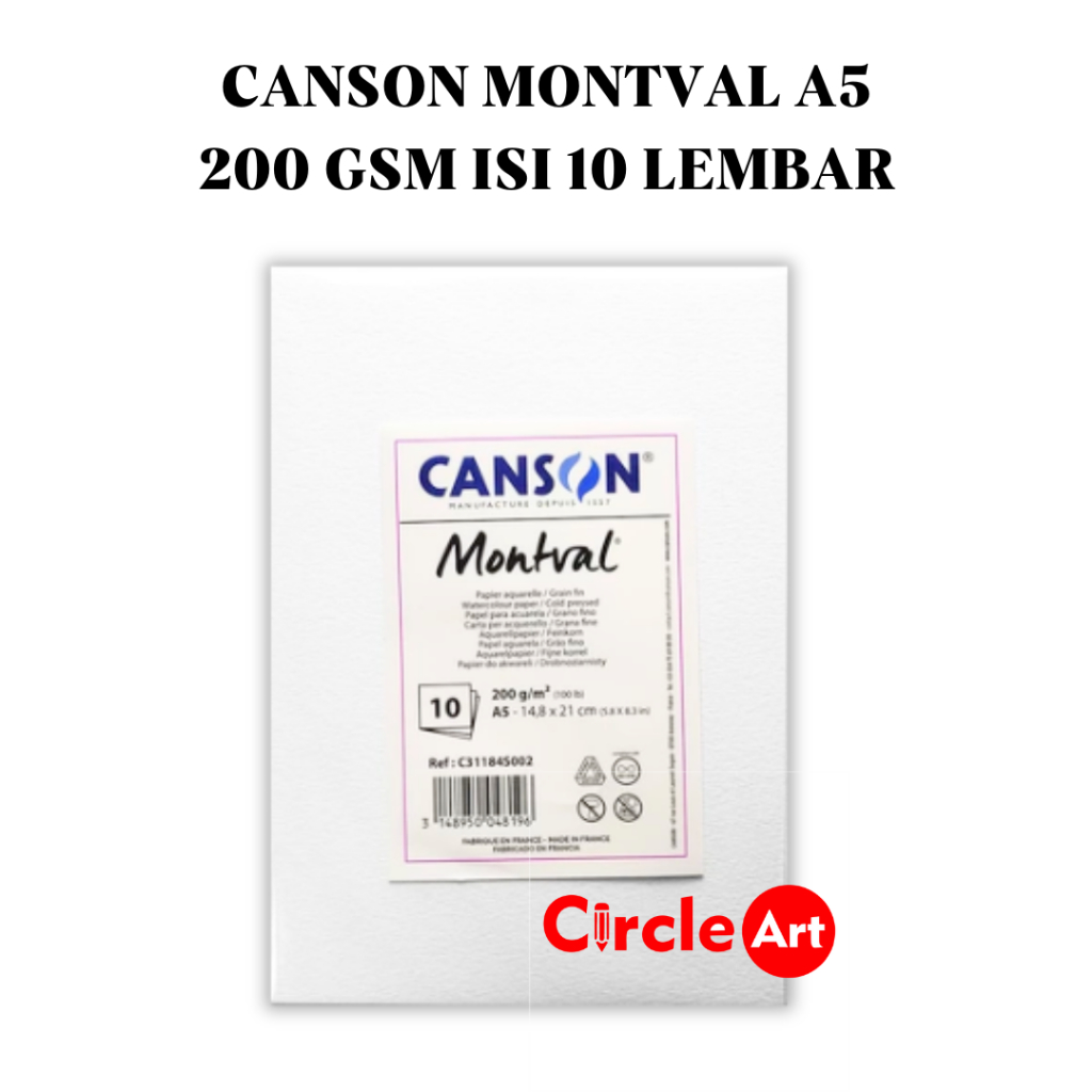 

CANSON MONTVAL A5 200G 10PCS/PACK