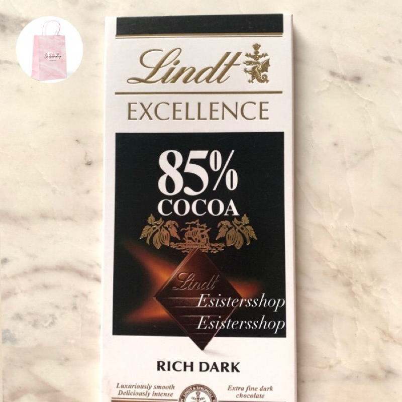 

Chocolate Lindt Excellence Rich Dark Chocolate 85% Cocoa Cokelat Lindt Coklat Import
